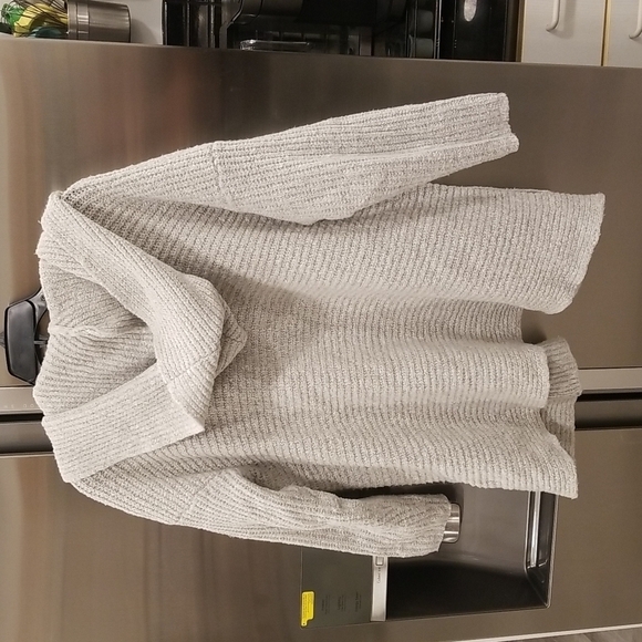 💕DAINTY HOOLIGAN💕 Chunky Knit Ribbed Relaxed Fit Hood Cardigan Sweater  S/M - Picture 2 of 8